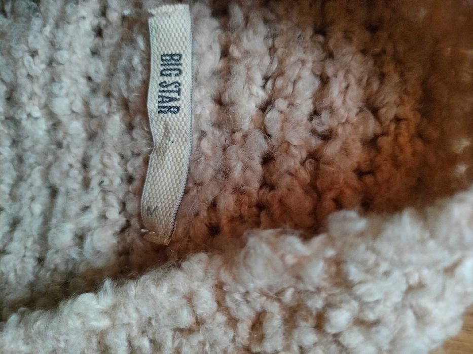 Ciepła, mięciutka narzutka, sweter Big Star M