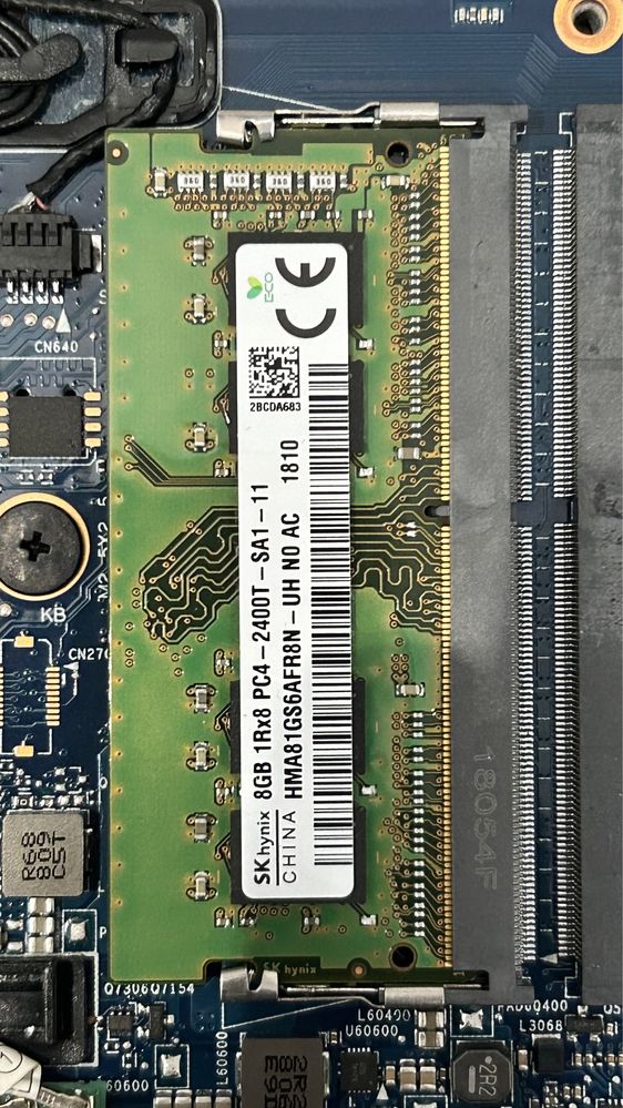 Memórias 8GB 1Rx8 DDR4