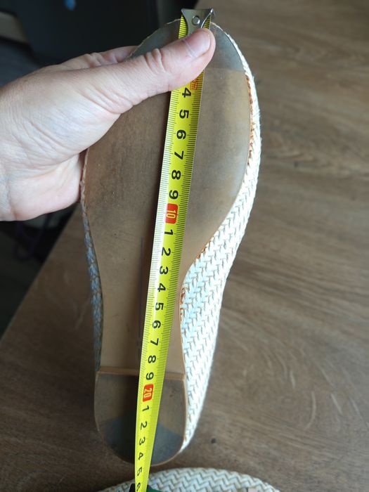 Baleriny damskie plecione brązowe r 39