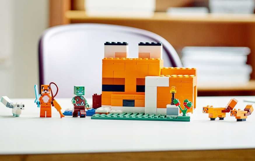 LEGO Minecraft 21178 Siedlisko Lisów PREZENT DLA DZIECI na święta NOWY