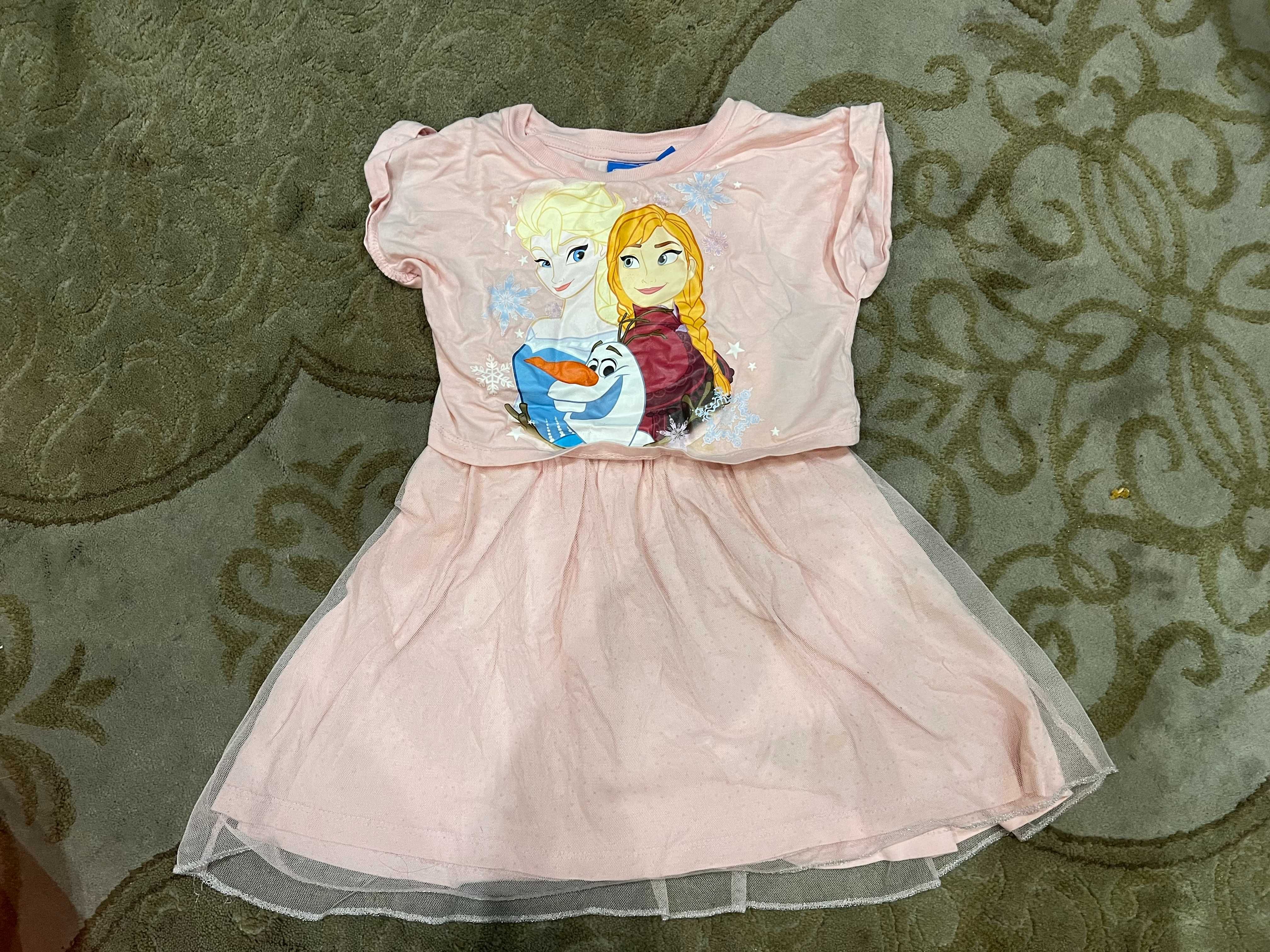Sukienka Anna Elza Olaf Frozen 4-5 lat + czapka