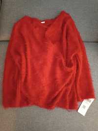 Sweter z dekoltem kopertowym Plus size