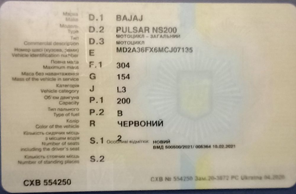 Pulsar NS200 2021р. ( Пульсар НС200 )
