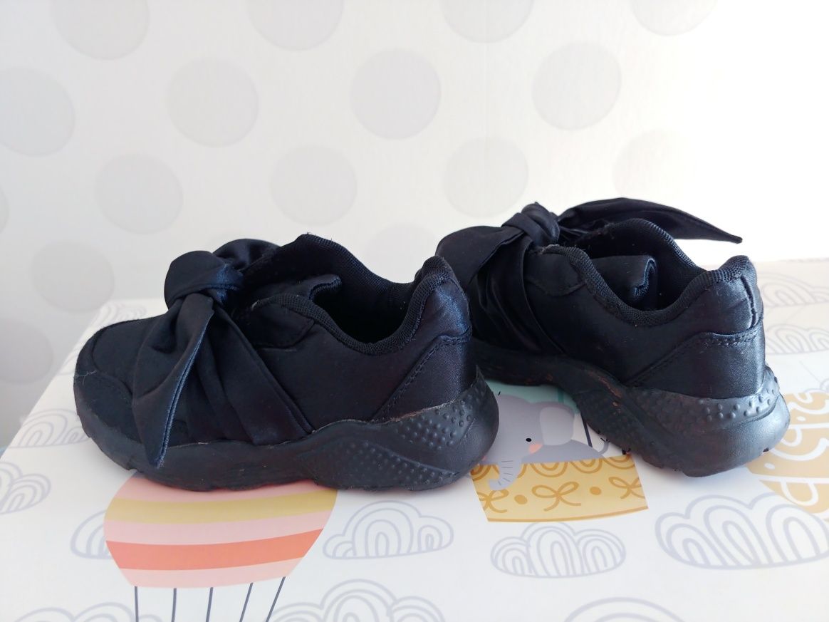 Buty adidasy z kokarda Zara 24 dł.wkł. 15 cm czarne