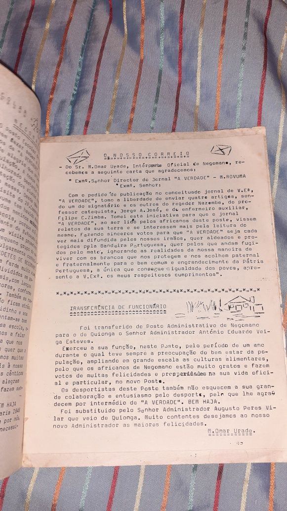 A verdade boletim jornal 1969 Frelimo guerra colonial Moçambique