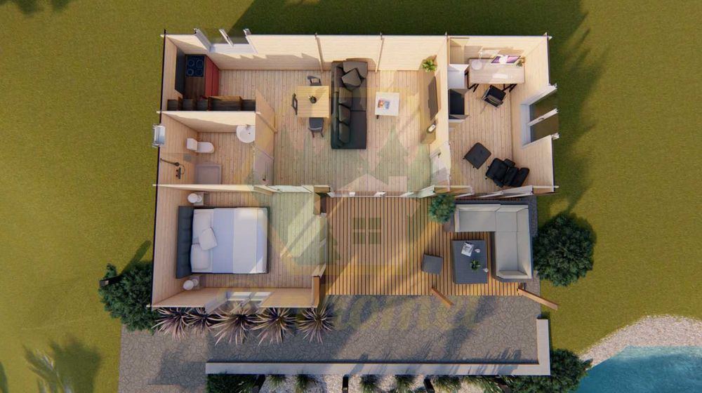 Casa de madeira lançamento