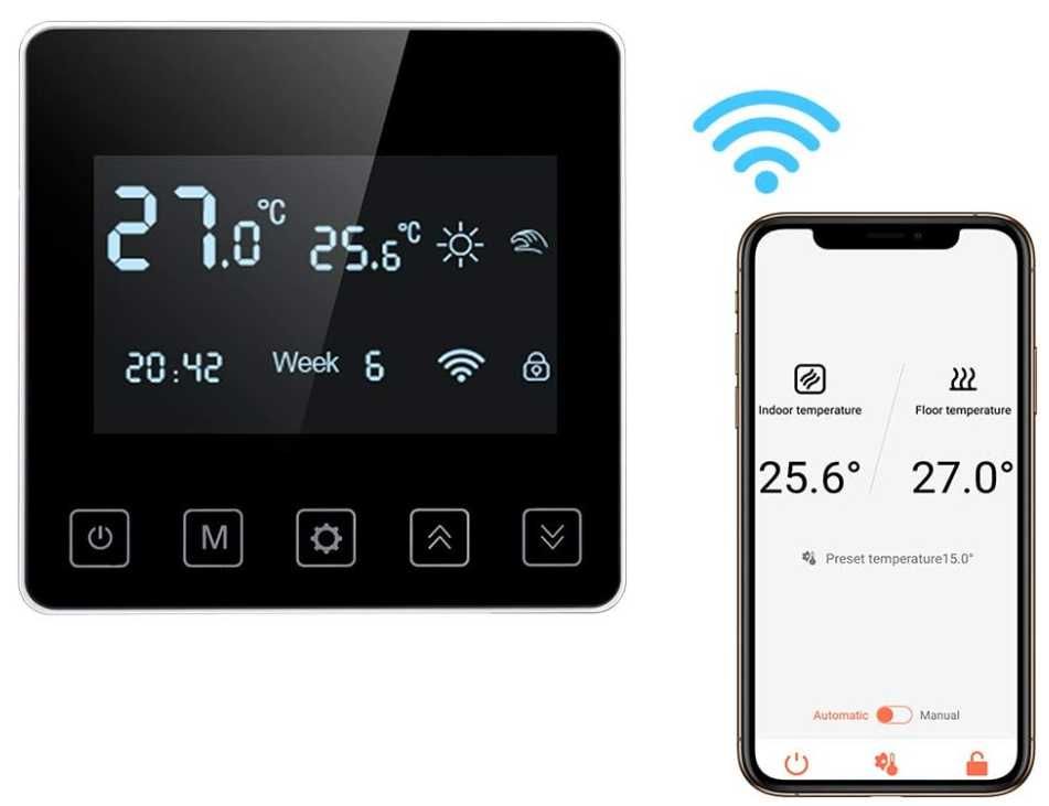 Inteligentny termostat Wifi elektryczne ogrzewanie podłogowe SWAREY