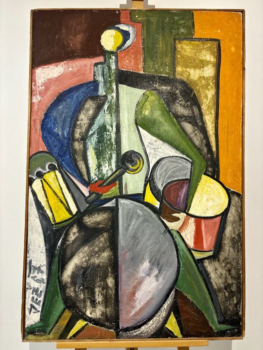 Kompozycja figuralna Obraz Abstrakcyjny Jež 1967 Kubizm Mega Sztuka