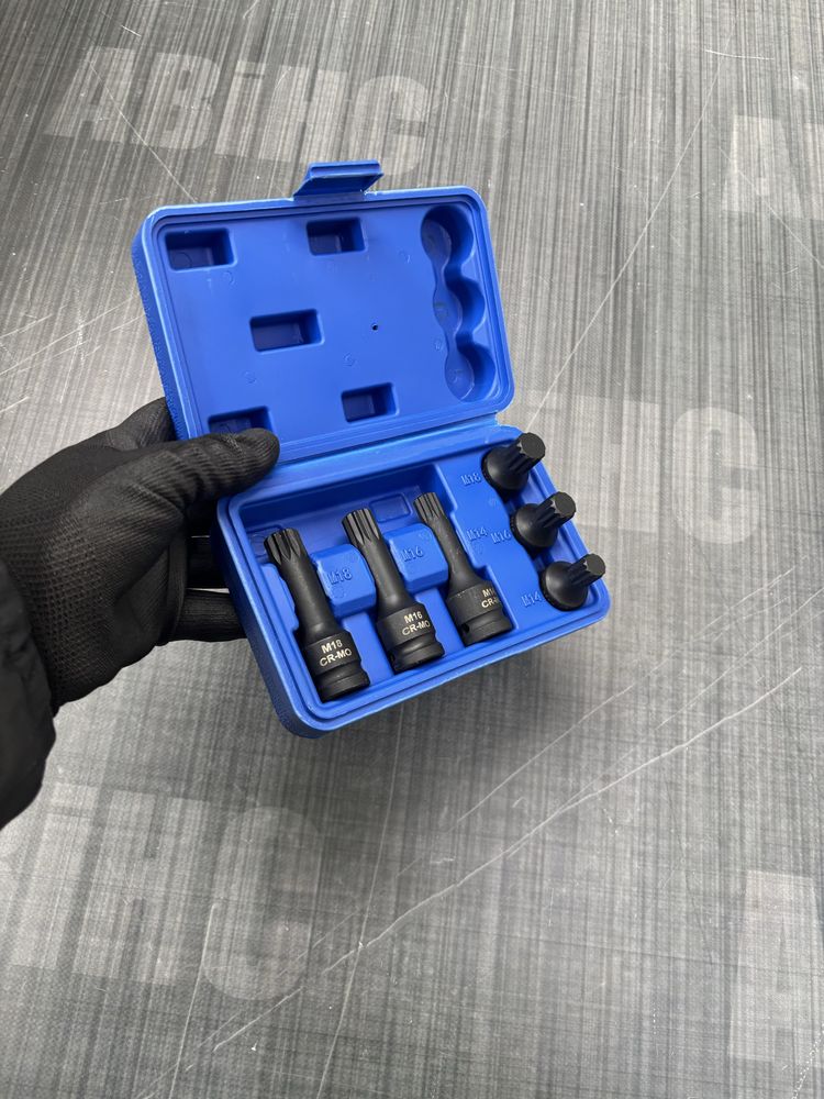 Набір ударних біт VAG Spline M14 M16 M18 1/2' Geko G10515
