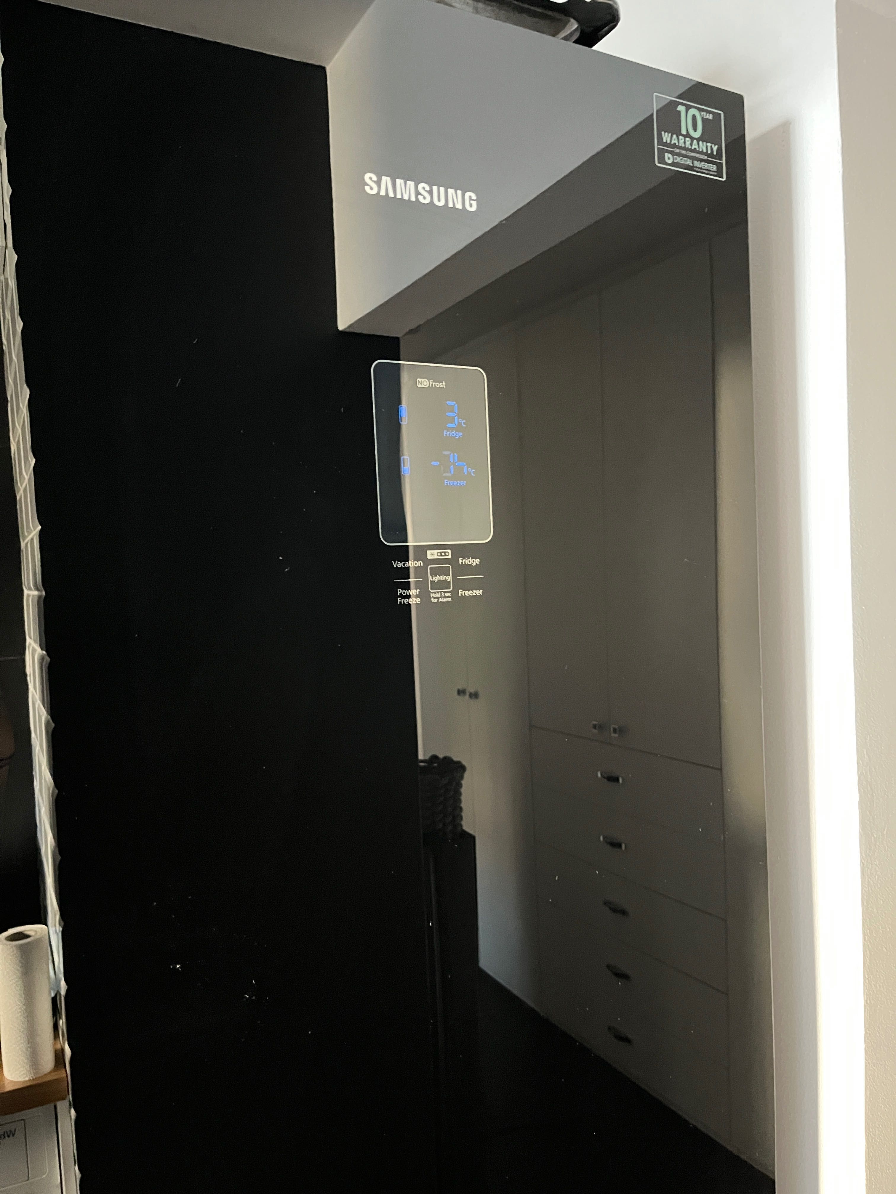 Samsung lodówka szkło czarna