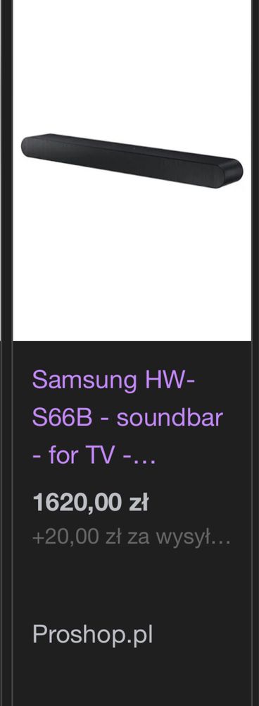 Samsung HW-S66B - soundbar
