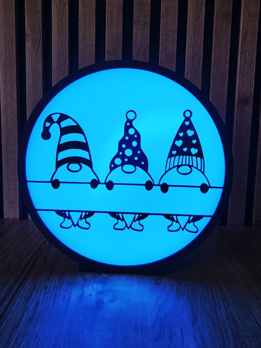 Świąteczna lampka nocna  LED RGB HandMade