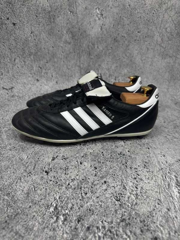 Buty piłkarskie Adidas Kaiser 5 Liga FG korki czarne skóra rozmiar47,5