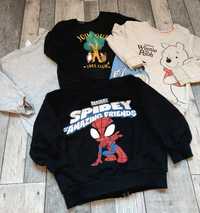 PAKA 4x bluza dziecięca DRESOWA dres chłopięca 92 Puchatek Spidey