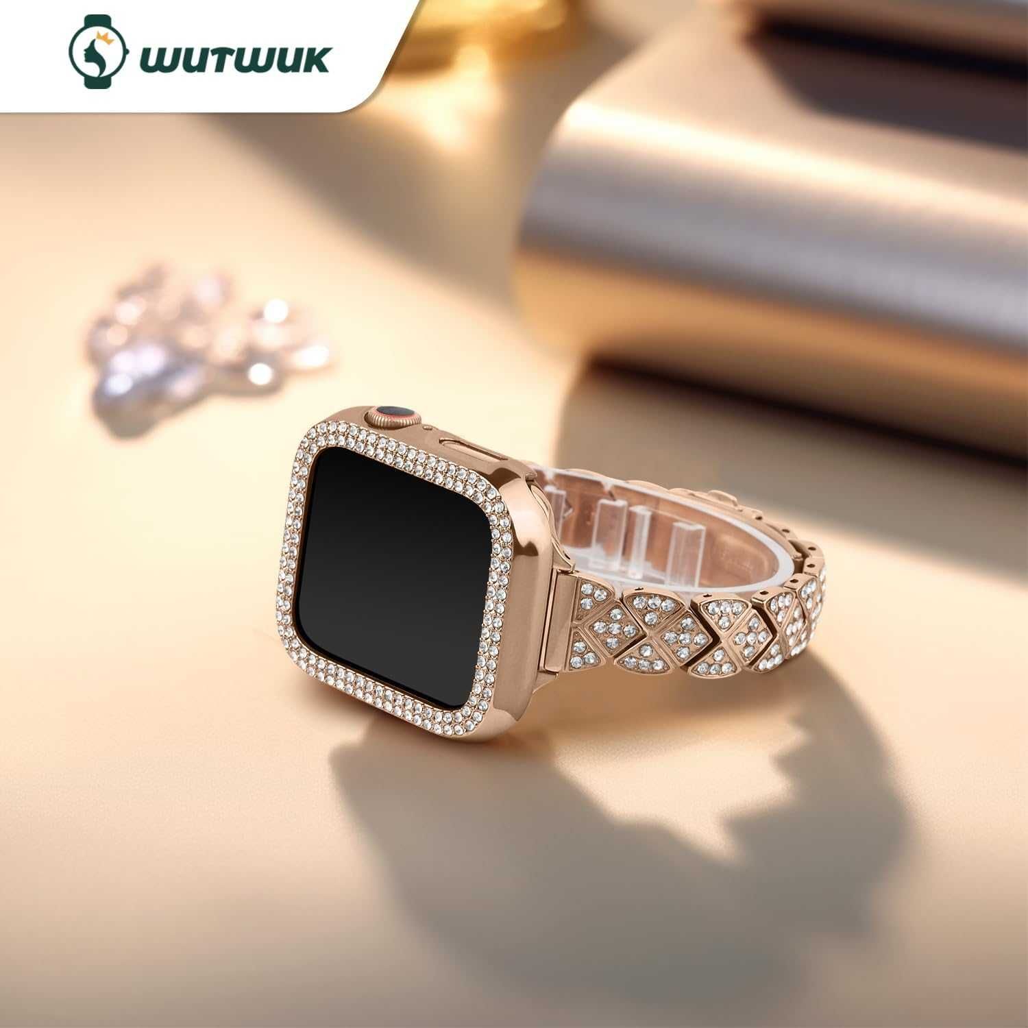 Wutwuk bransoleta diamenty Apple Watch SE 9/8/7/6/5 42/44/45/49mm