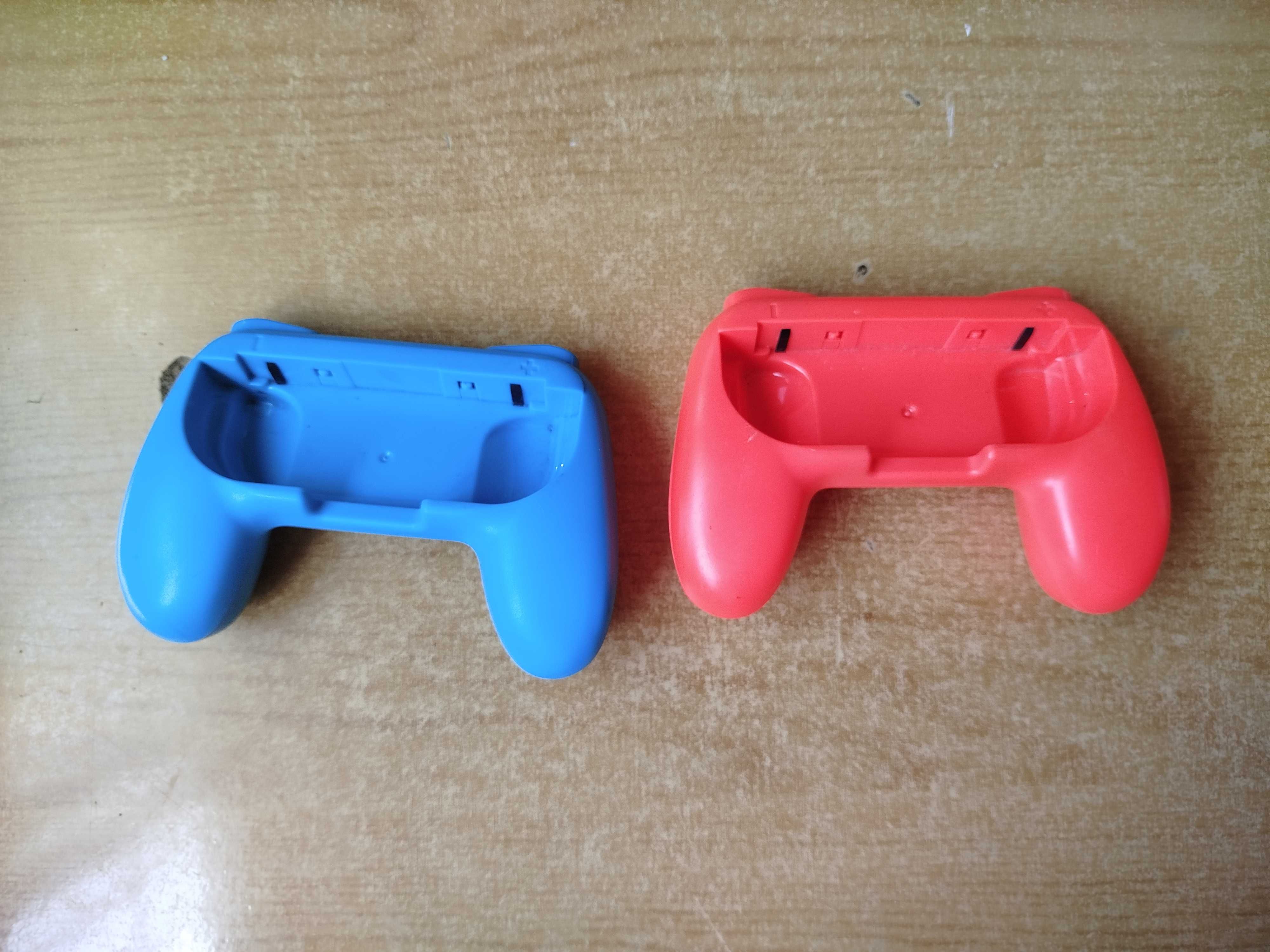 joycon grips azul e vermelho