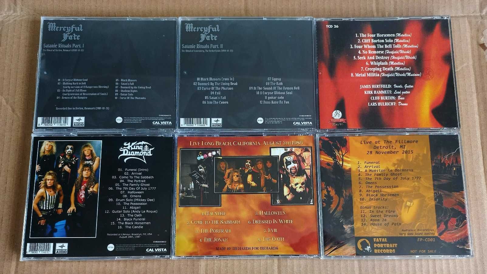 6 płyt CD Heavy / Thrash Metal: Mercyful Fate, King Diamond, Metallica