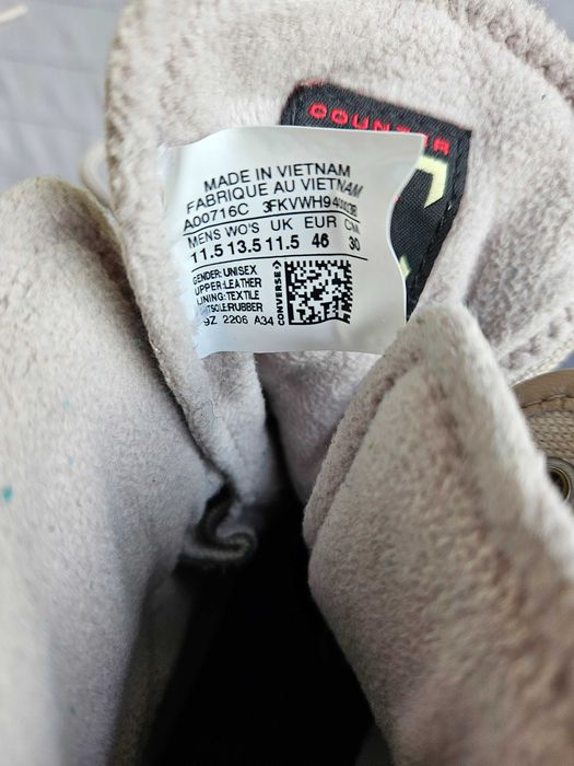 Trampki Converse ciepłe, rozmiar 45, nowe - okazja!