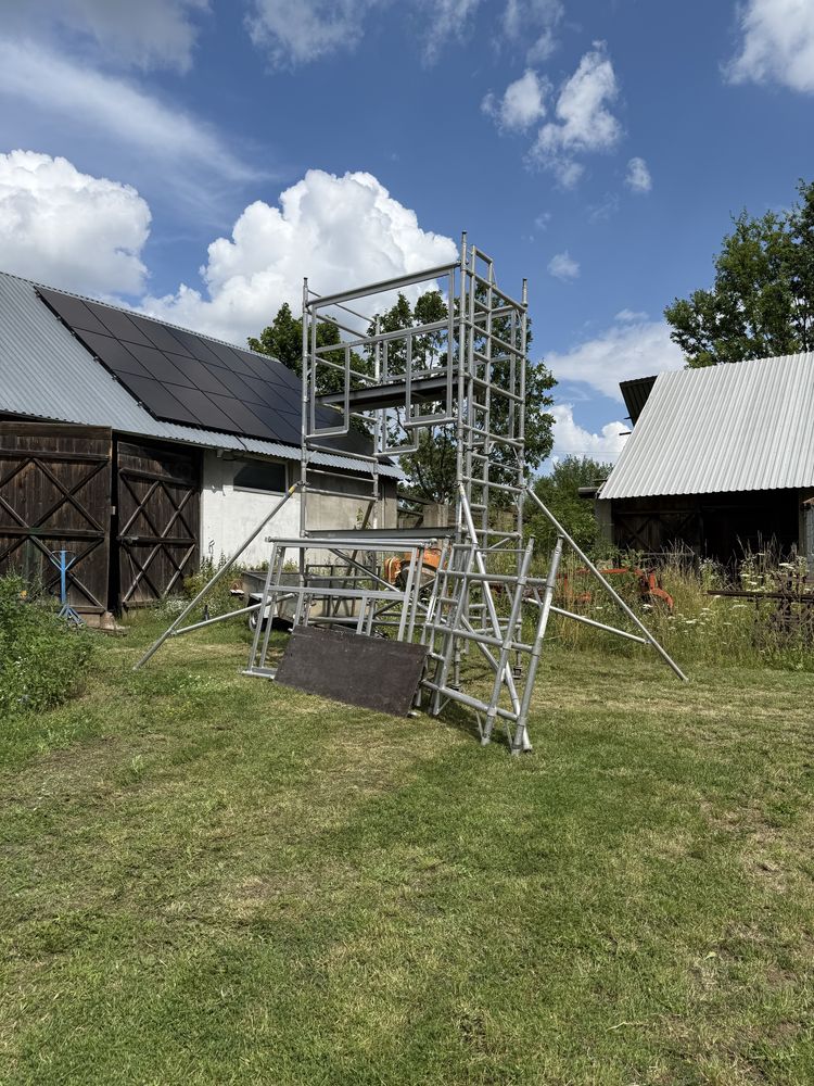 Rusztowanie jezdne, aluminiowe, 1.35m x 2m; 6m wysokosc robocza