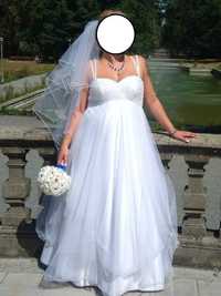 suknia ślubna, ciążowa, duży rozmiar, 40-42-44, L, XL, XXL