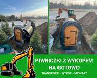 Betonowe piwniczki, ziemianki, Z WYKOPEM NA GOTOWO, piwnice ogrodowe