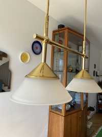 Lampa wisząca nad stół złota vintage retro
