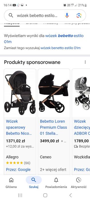 Wózek spacerowy Bebetto