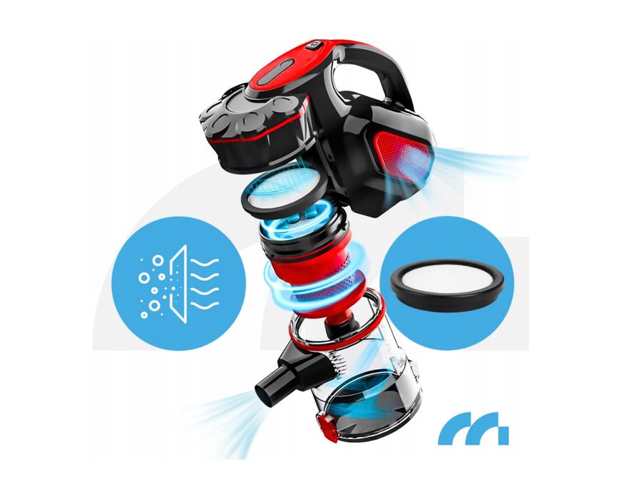 Odkurzacz 5w1 pionowy ręczny BEZWORKOWY! Super Moc i Mega lekki 600W