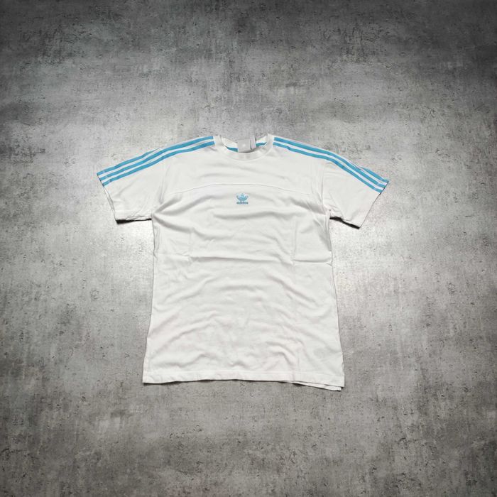 MĘSKA biała Bawełna PREMIUM 3 Paski Adidas Originals Haft Logo Casual