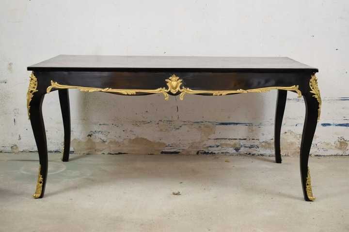 Piękny Stół Biurko Boulle - Okucia z Brązu - Unikat - Gabinet Biuro