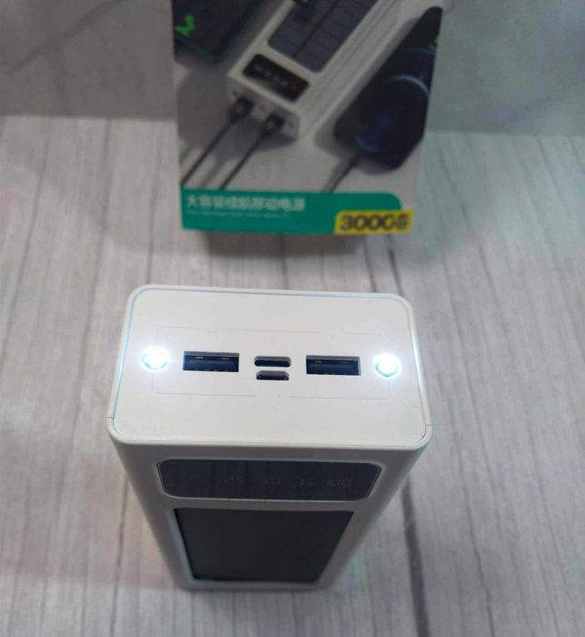 30000mAh K-300 повербанк Power Bank панель Type-C microUSB Lightning