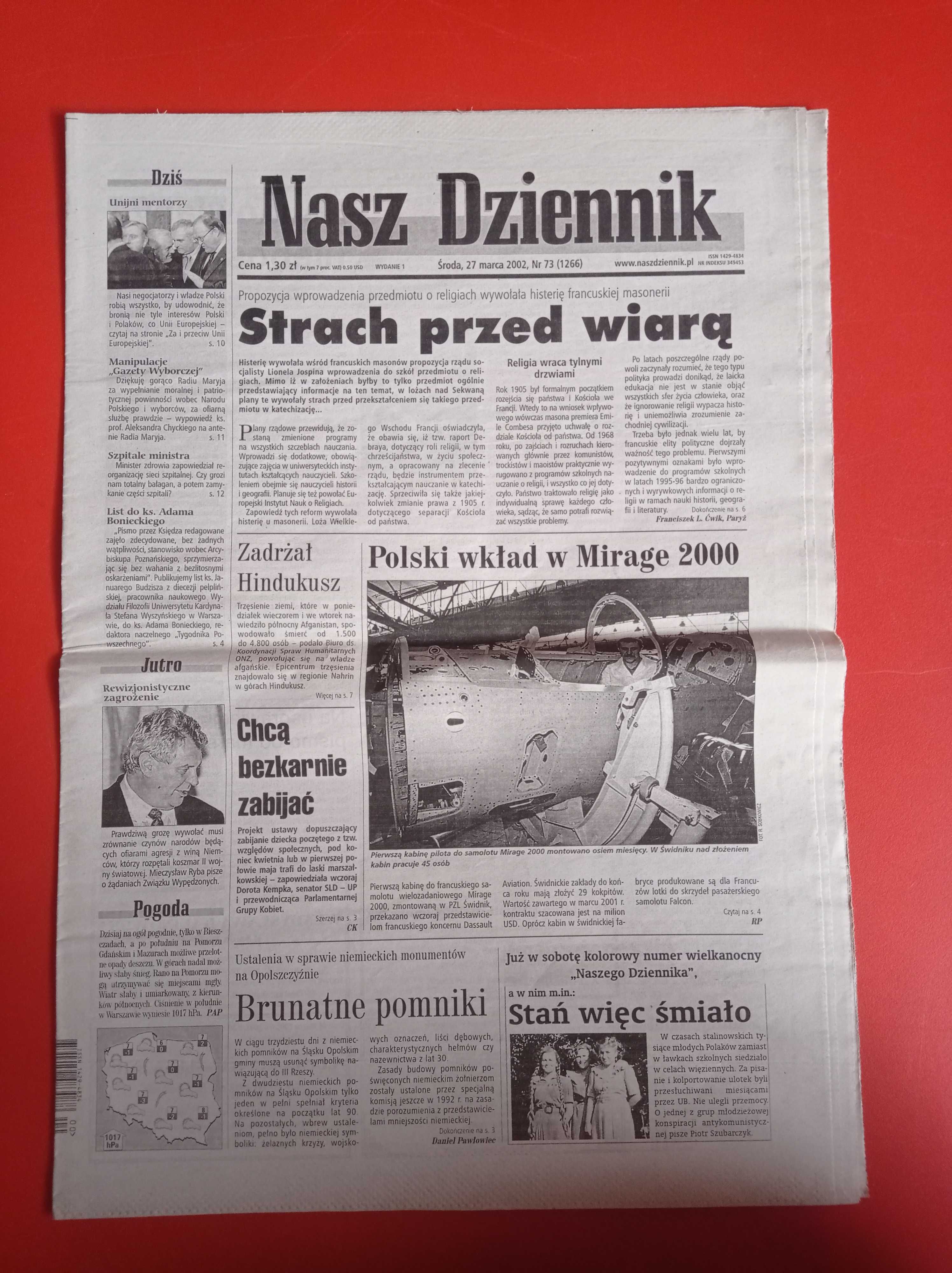 Nasz Dziennik, nr 73/2002, 27 marca 2002