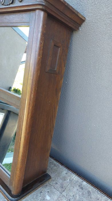 Szafka lustro ze skrzyni starego międzywojennego zegara 1925r E077