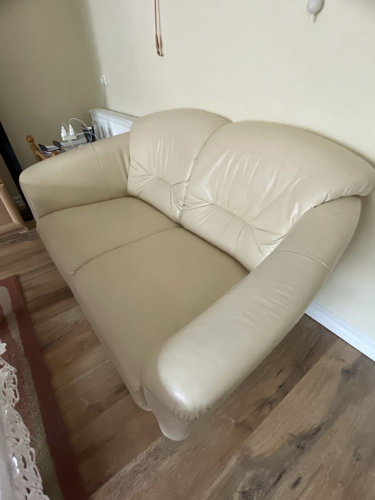 Sofa i fotel skórzany