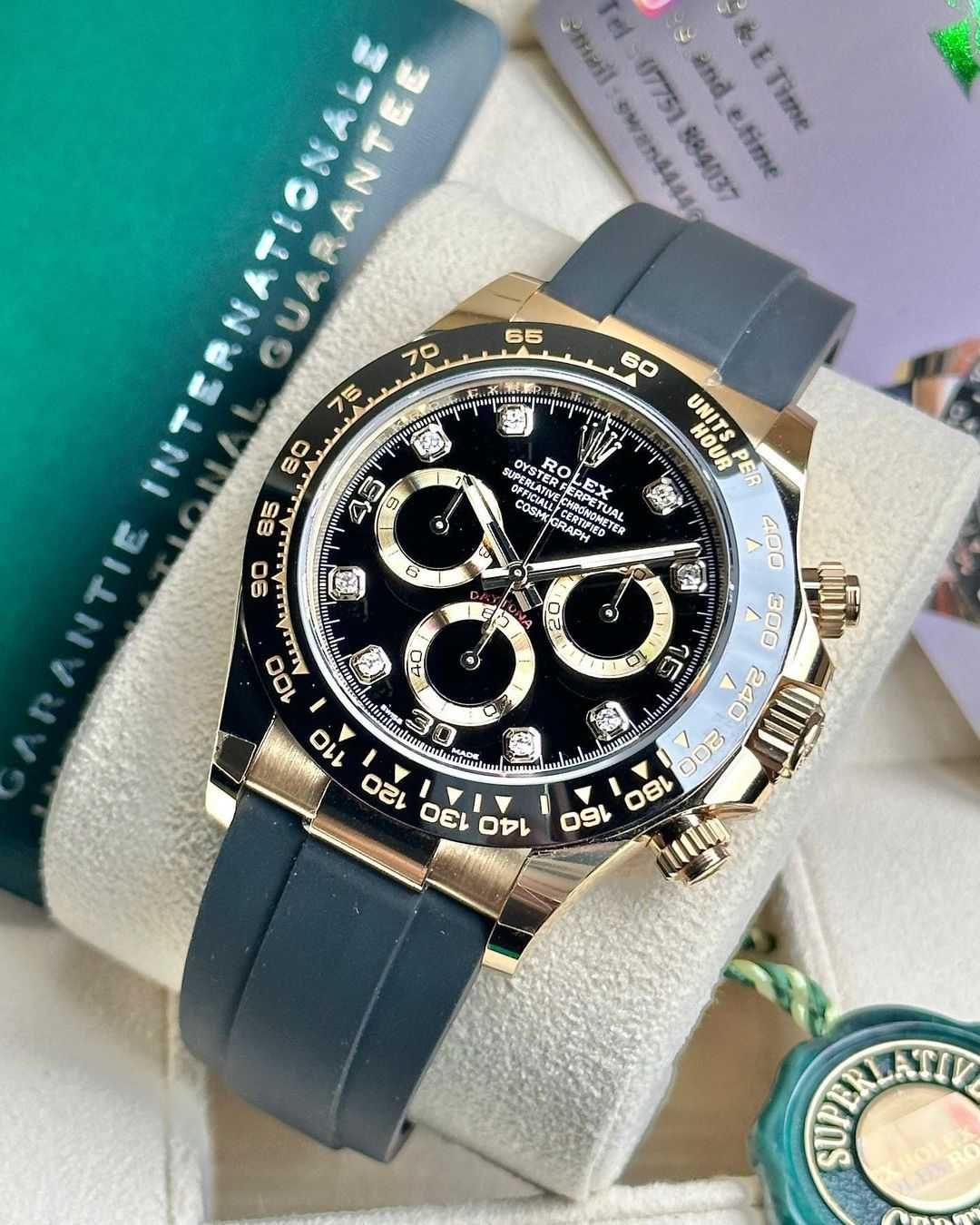 Rolex daytona gumowa/diamentowa tarcza