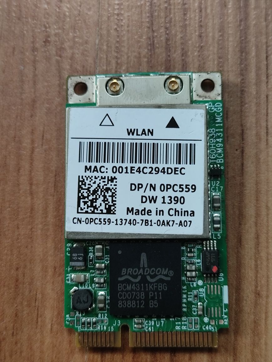 Karta WiFi DW 1390 0PC559 Dell BROADCOM BCM4311MCG
