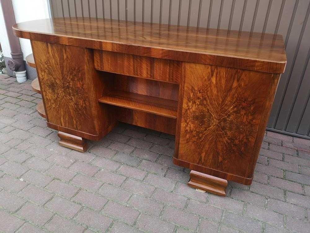 Biurko ART-DECO Unikat Orzech Zgrabne Stare Antyk Po Renowacji.