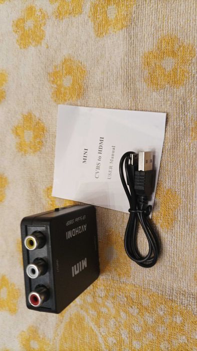 Переходник RCA в HDMI и HDMI в RCA указывайте какой нужен.