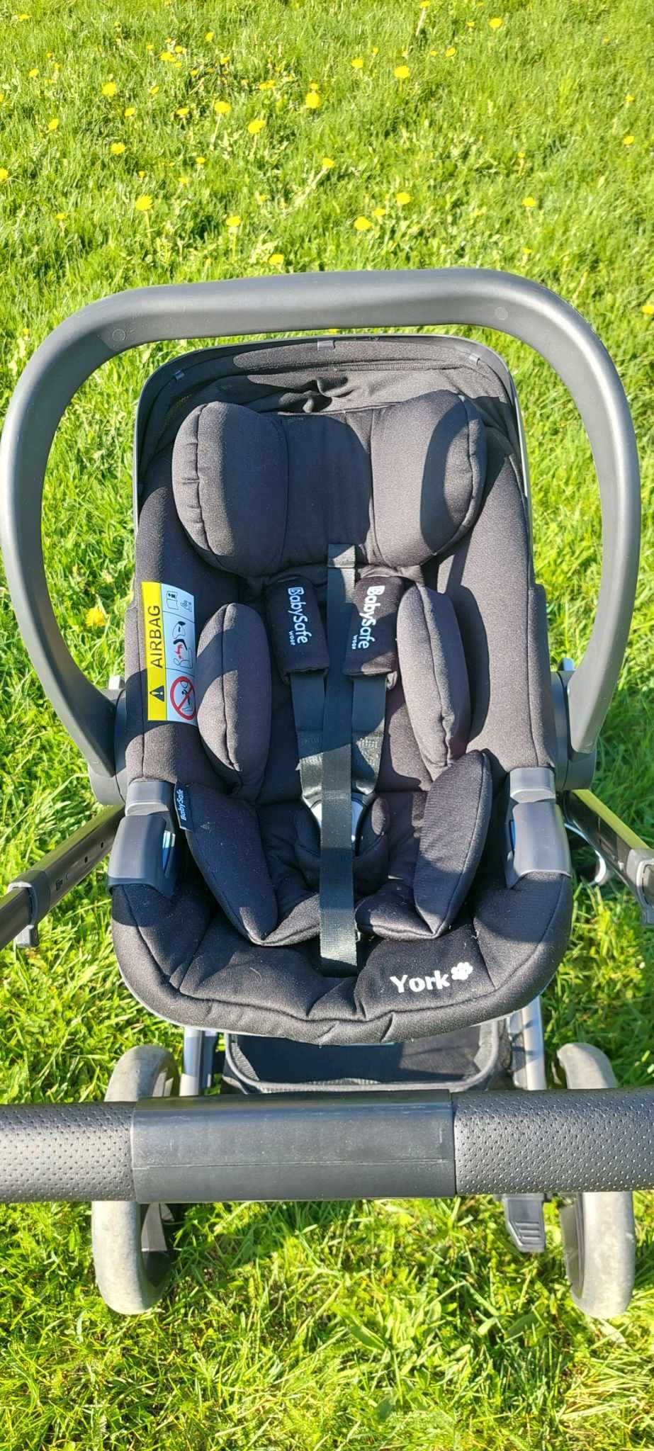 BabySafe wózek wielofunkcyjny 3w1 Lucky Black +Fotelik York