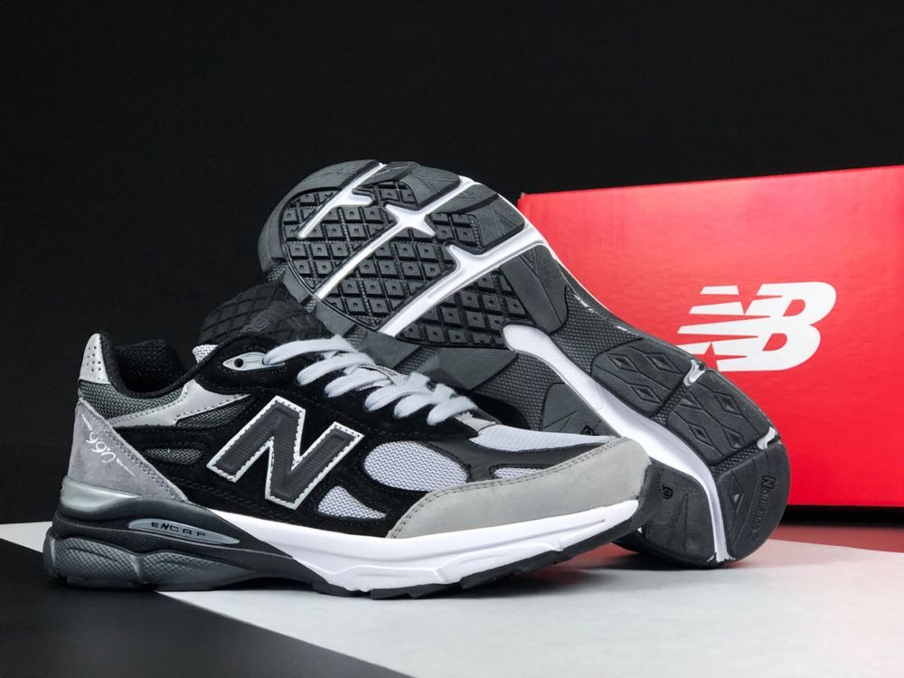 РОЗПРОДАЖ! Кросівки New Balance 990 v3 Grey Black | 41-46