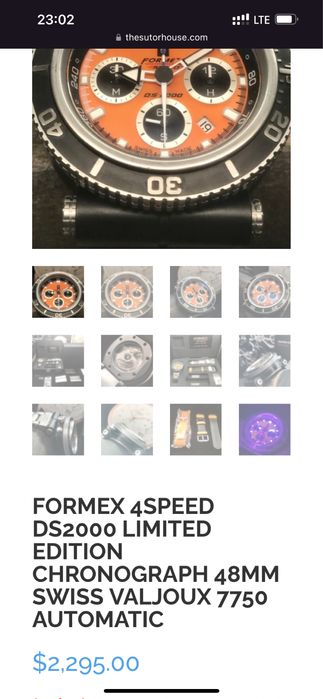 Formex 4 Speed DS2000 Chronograph Automatic Diver 300 Valjoux Eta 7750