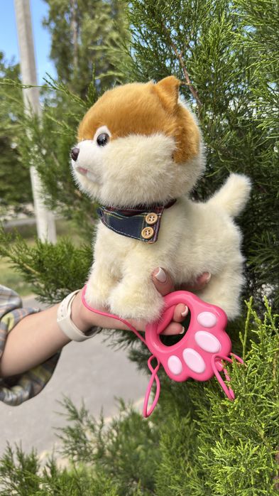 М'яка інтерактивна собачка на повідку, гавкає