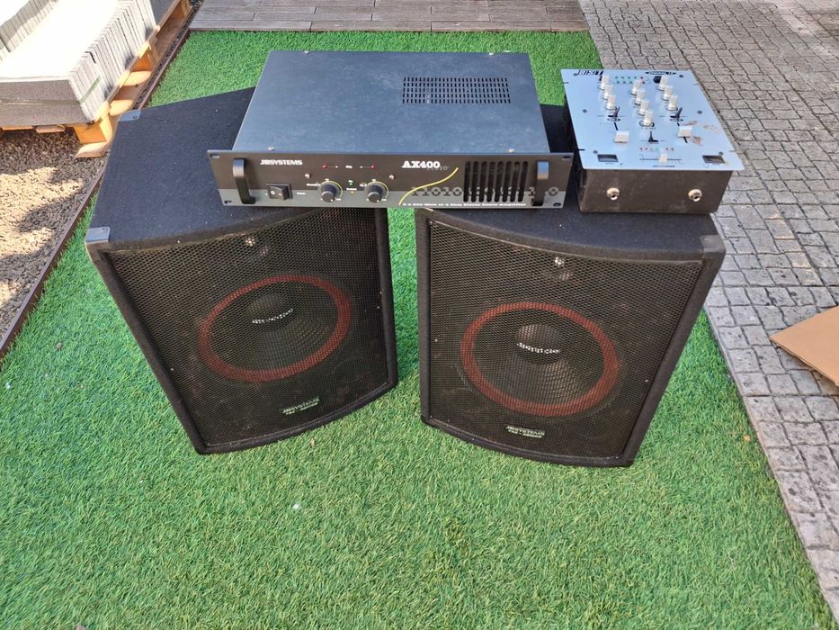 Colunas + Amplificador + Mesa de Mistura
