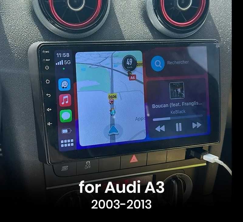 Radio Android do Audi A3 8P / Android Auto Carplay SIM / 4+64 GB