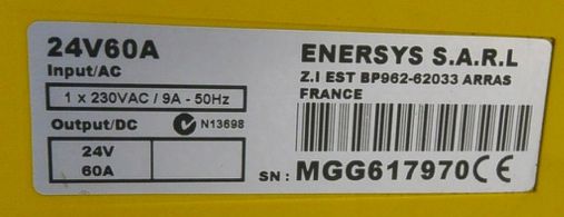 Prostownik ładowarka 24v 60A do baterii wozka widlowego Hawker Enersys