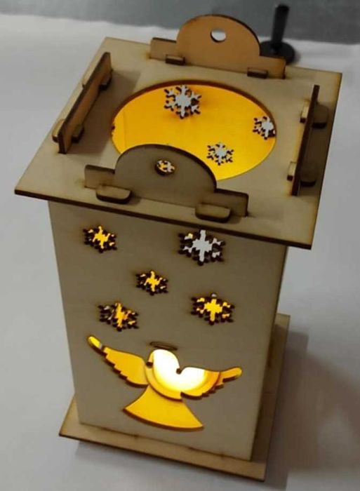 Duży Świąteczny Lampion Adwentowy Roraty latarenka 24,3x13x13cm