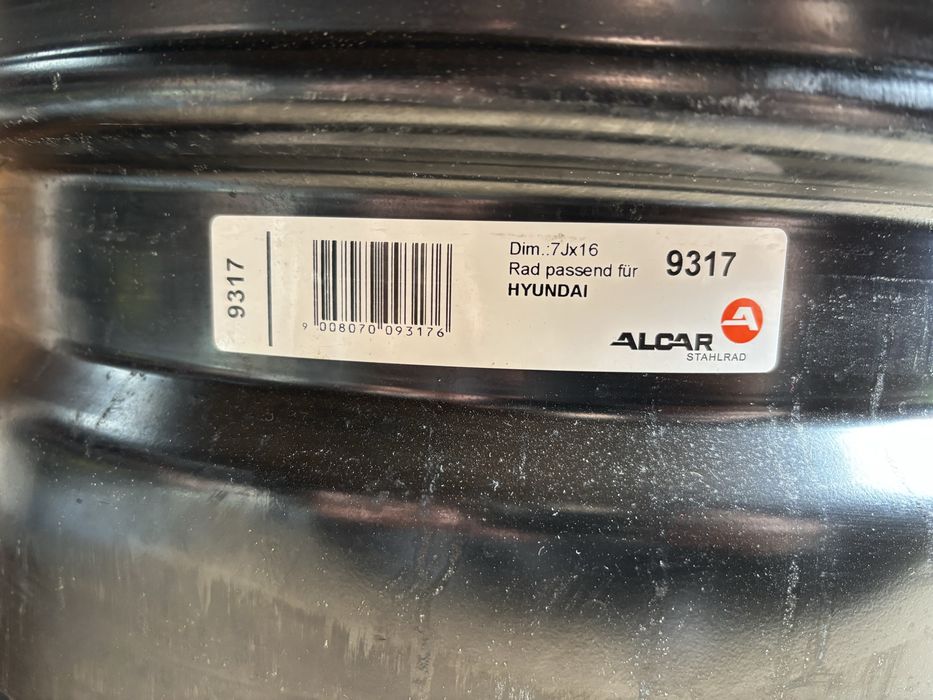 Felgi stalowe 16, 5x114.3 7J z czujnikami cisnienia powietrza