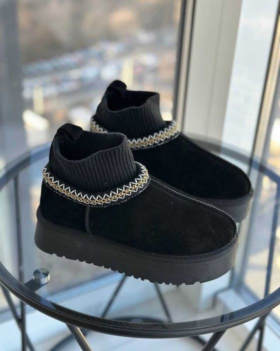 Уггі жіночі натуральна замша, чорні і капучино, угги женские  36-41