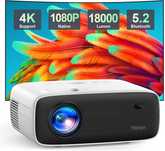 Projektor 4K 18000 Lumens, YOTON Y6 1080P, Bluetooth, HDMI USB