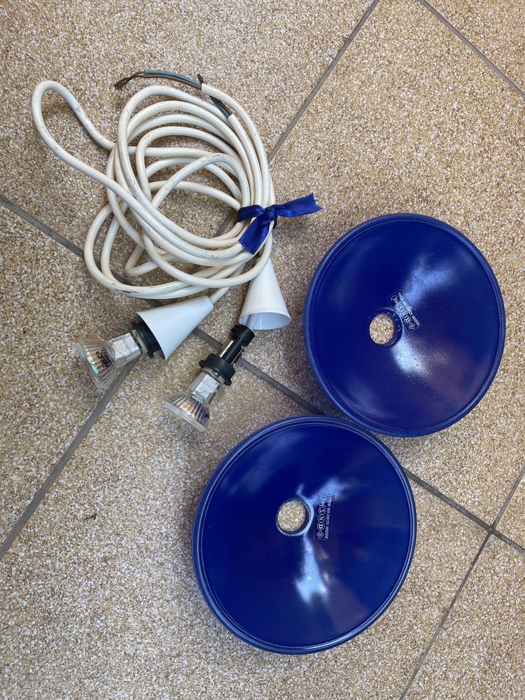 Lampka / halogen - szklany klosz - 2 sztuki